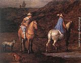 Travellers on the Way [detail 1] by Jan the elder Brueghel